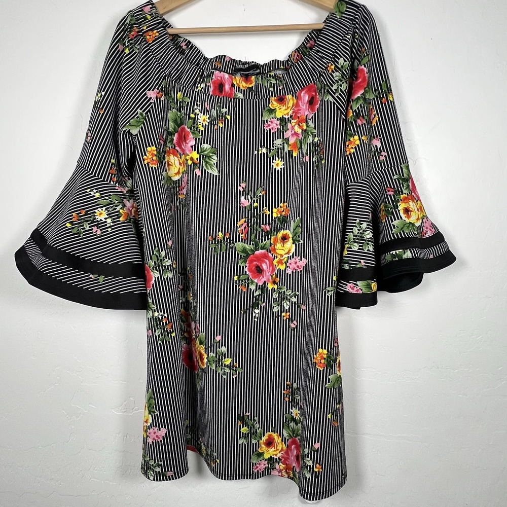 Paperdoll Off Shoulder Bell Sleeve Sheath Dress Size XL